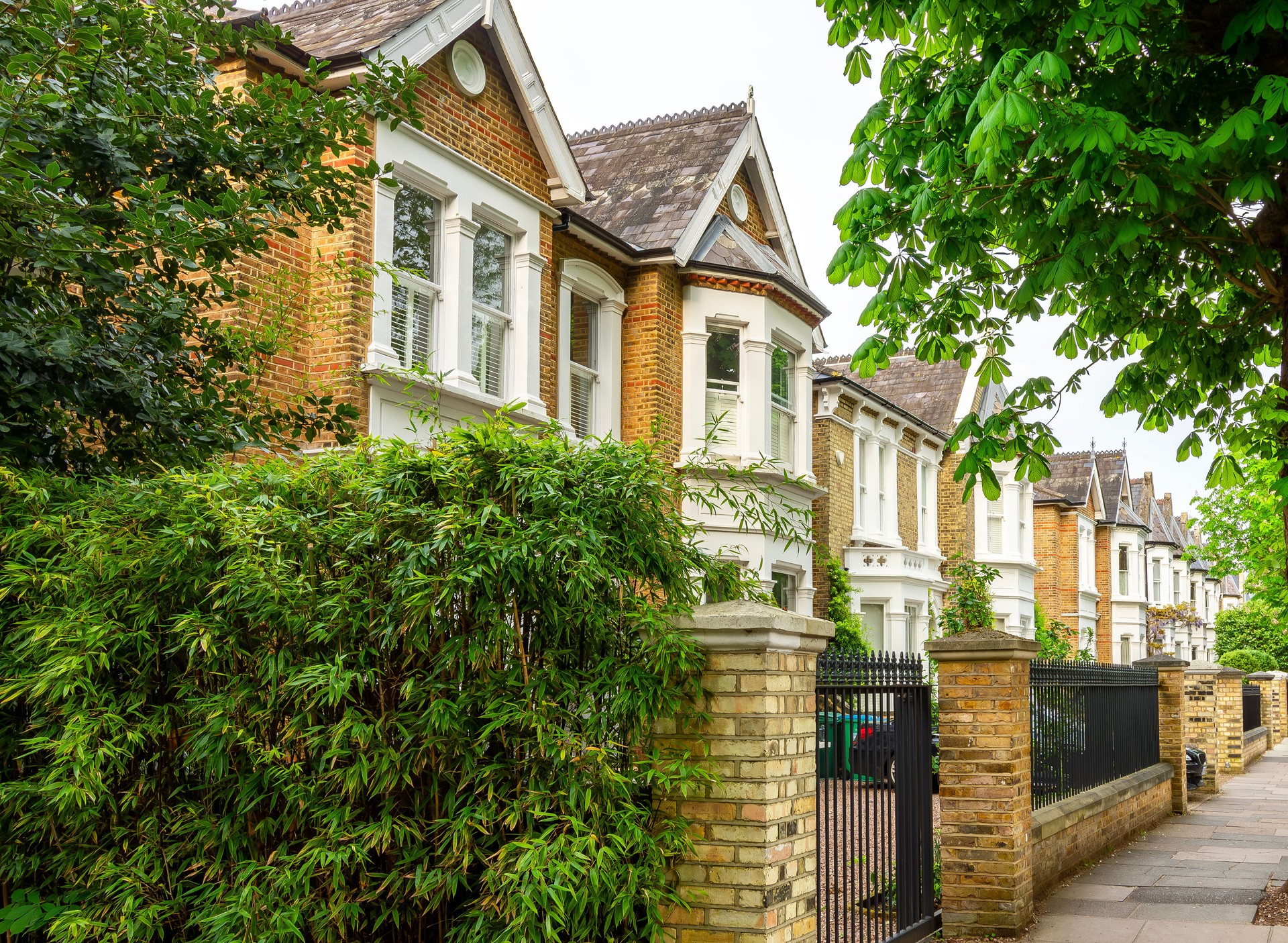 Houses on streets of Richmond-upon-Thames, London, UK